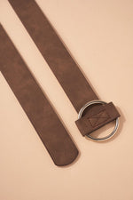 Load image into Gallery viewer, Brown Faux Suede Belt
