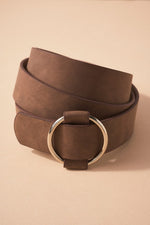 Load image into Gallery viewer, Brown Faux Suede Belt

